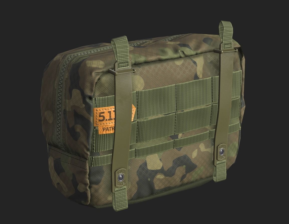Tactical Pouch Low-poly 3D model_17
