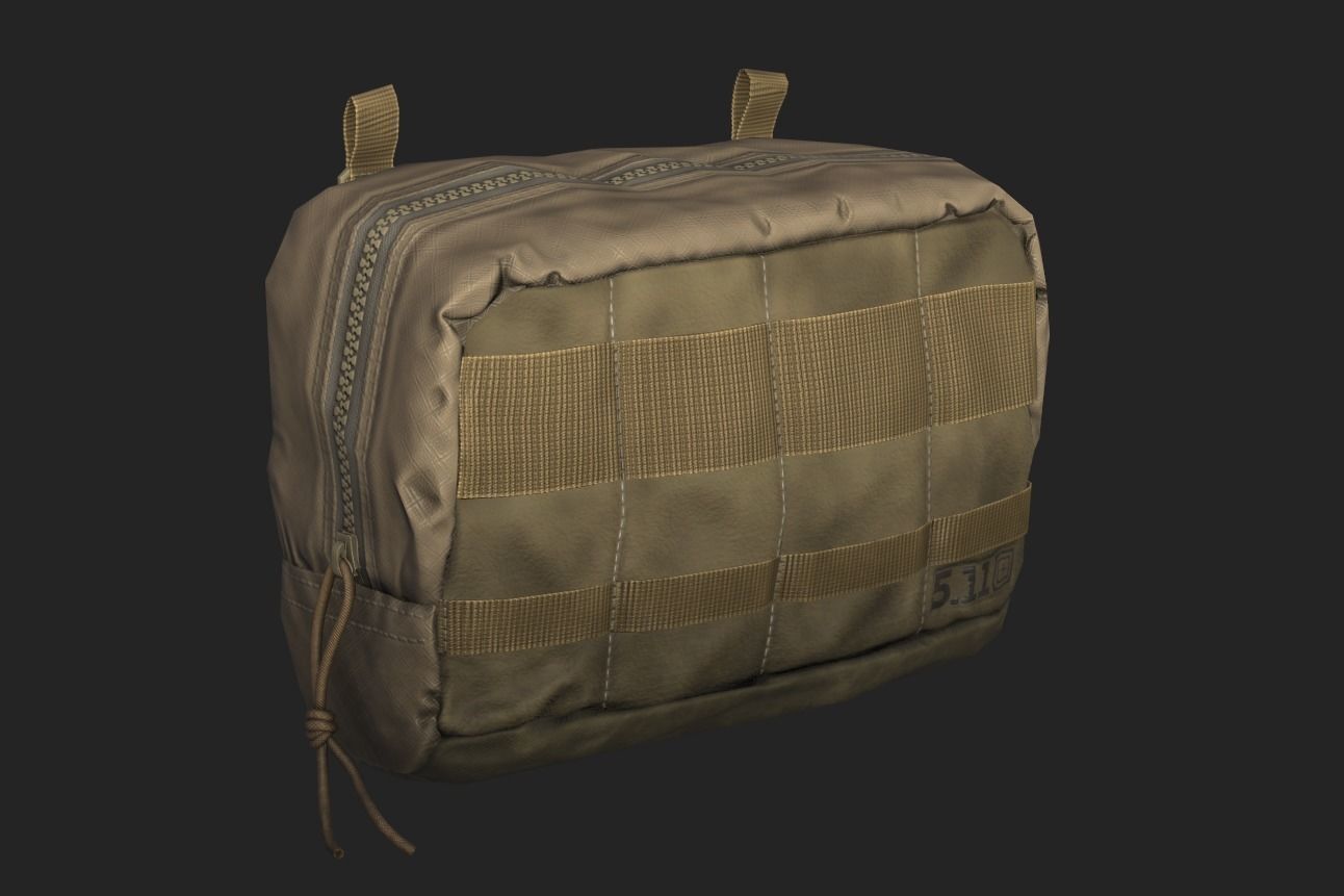 Tactical Pouch Low-poly 3D model_4