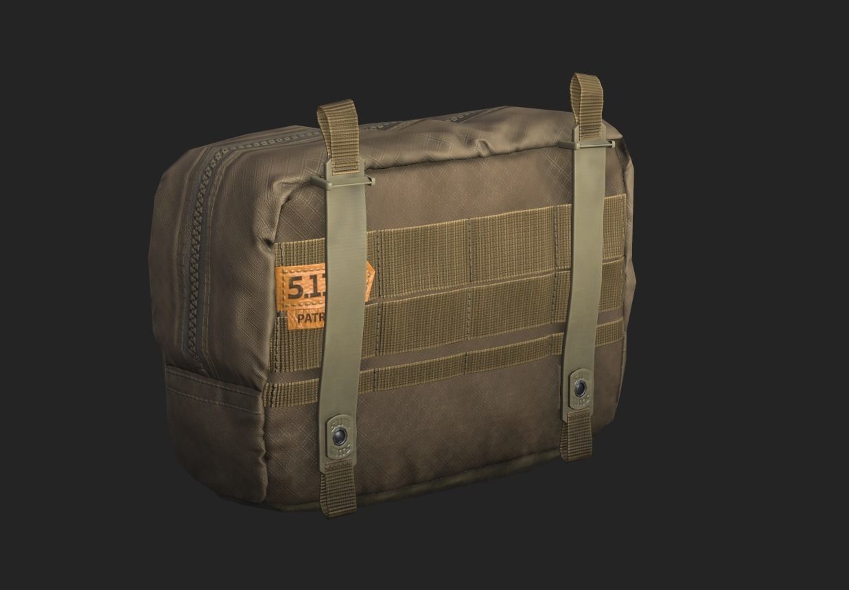Tactical Pouch Low-poly 3D model_3