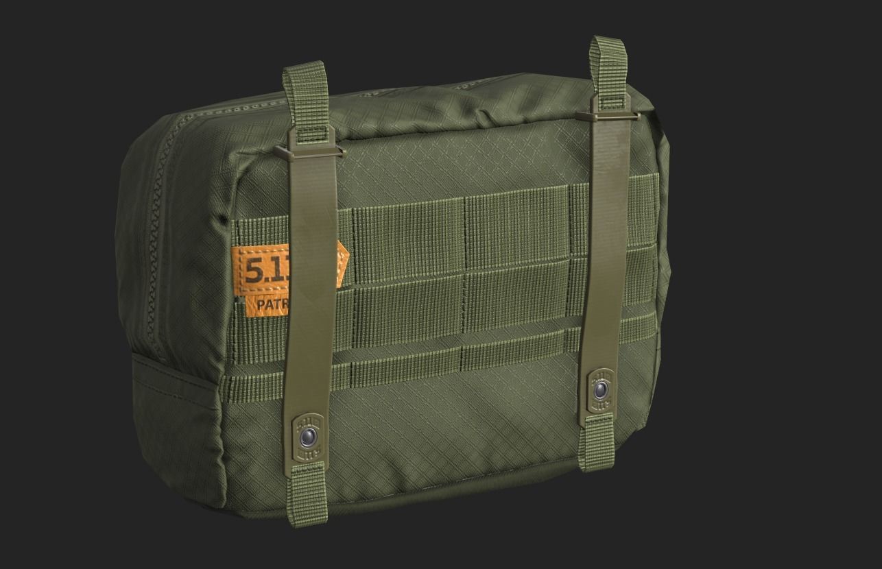 Tactical Pouch Low-poly 3D model_5