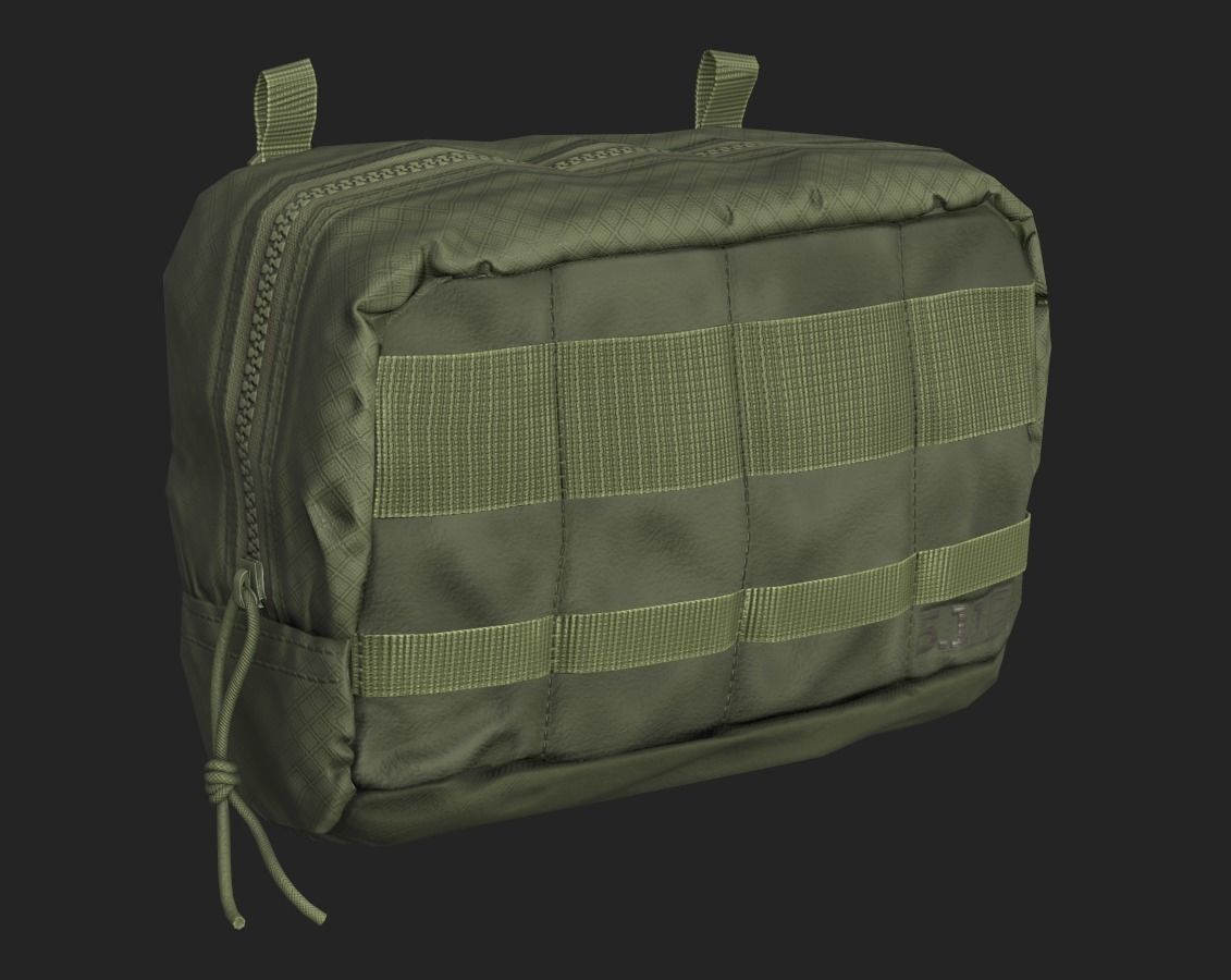 Tactical Pouch Low-poly 3D model_6