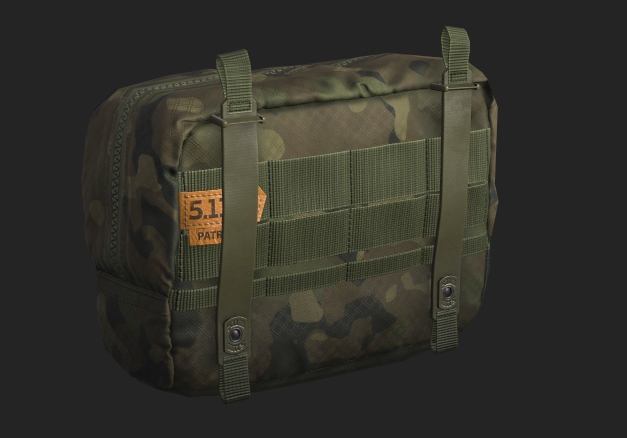 Tactical Pouch Low-poly 3D model_19