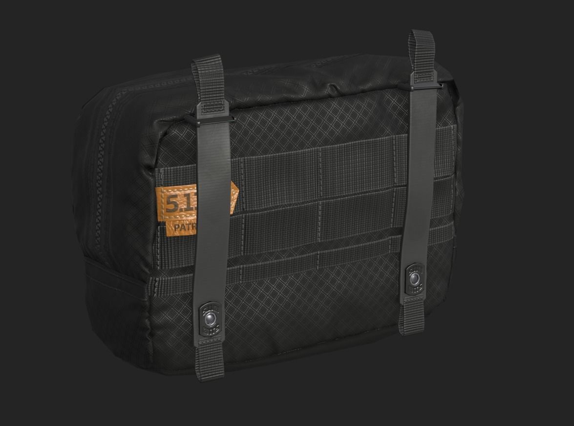 Tactical Pouch Low-poly 3D model_9
