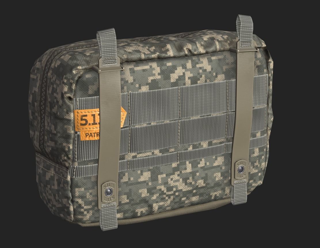 Tactical Pouch Low-poly 3D model_21