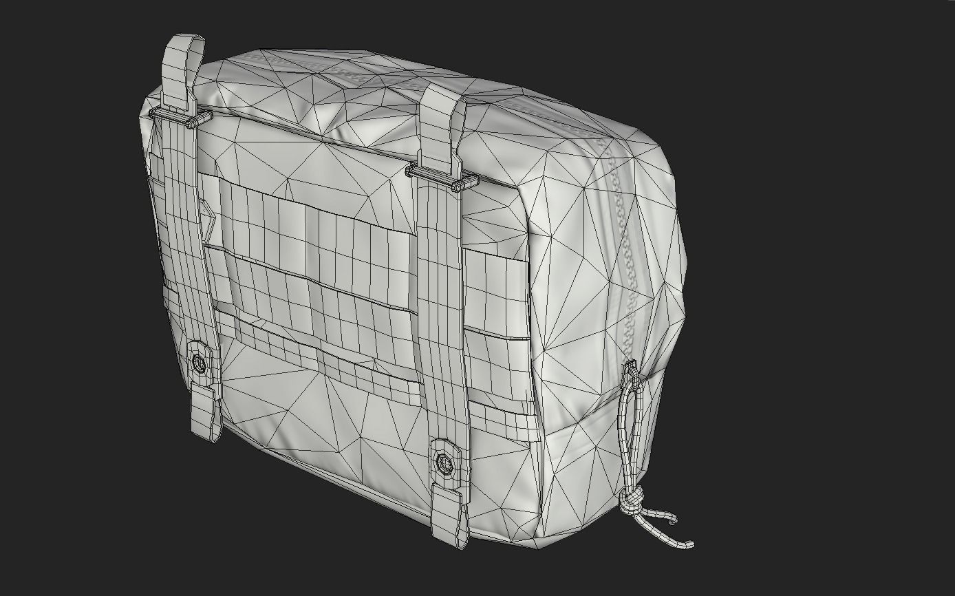 Tactical Pouch Low-poly 3D model_48