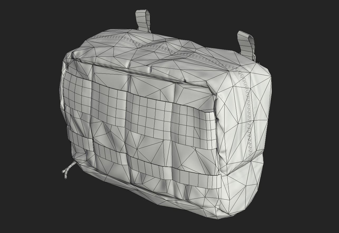 Tactical Pouch Low-poly 3D model_49