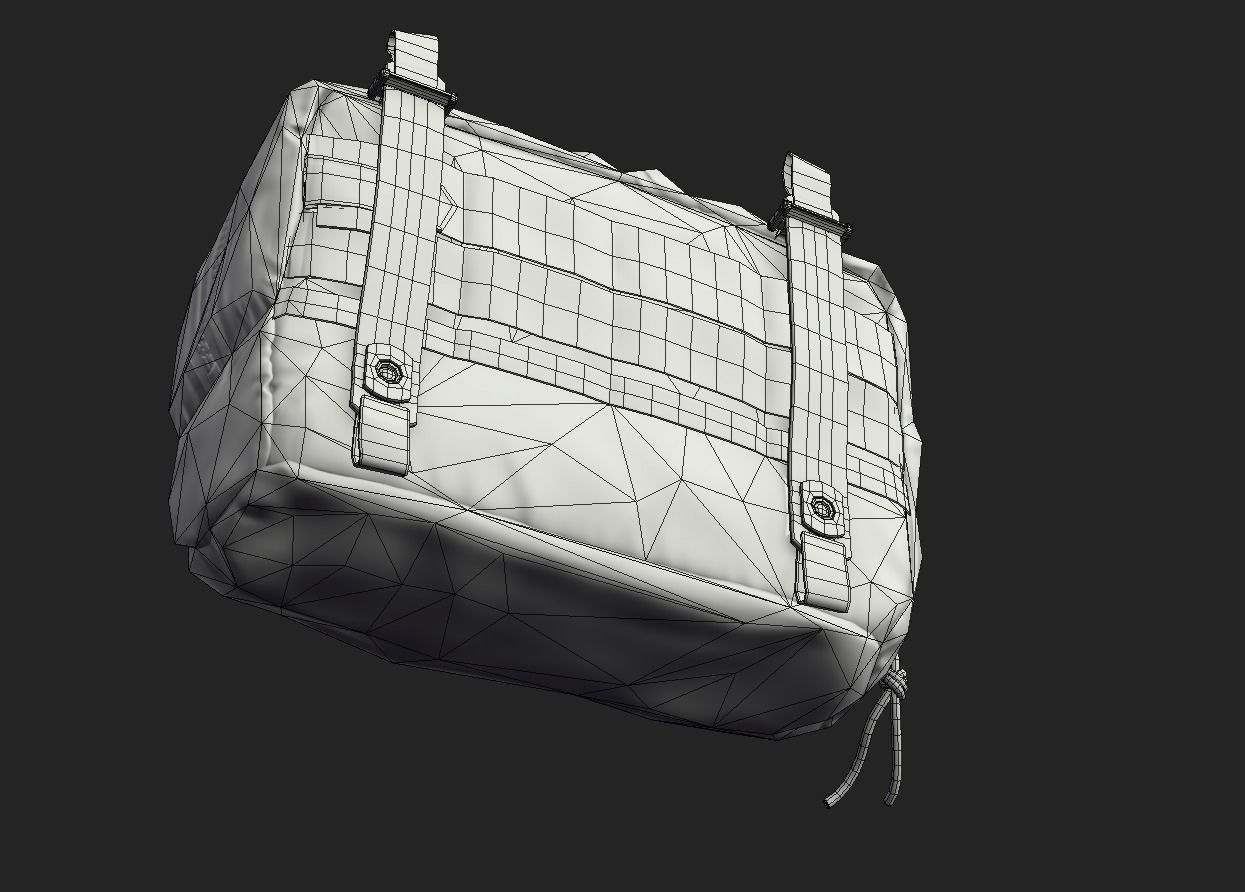 Tactical Pouch Low-poly 3D model_44