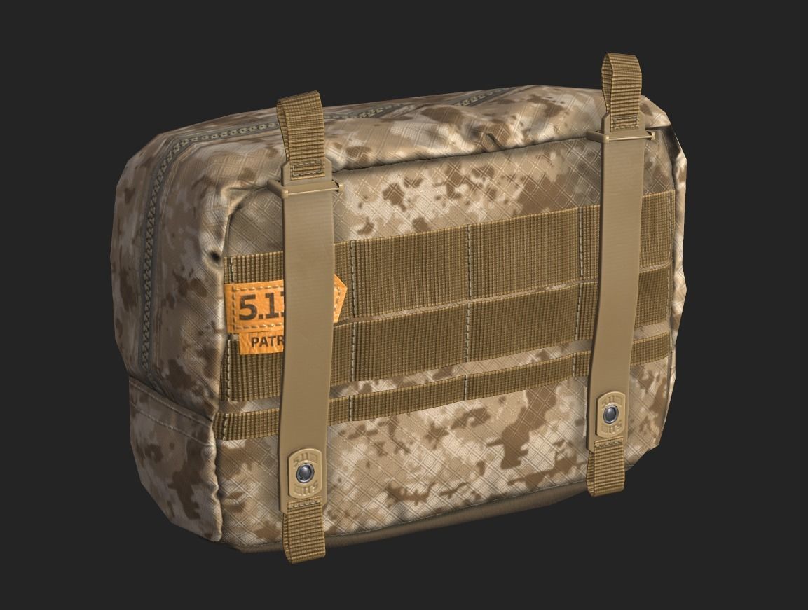 Tactical Pouch Low-poly 3D model_13