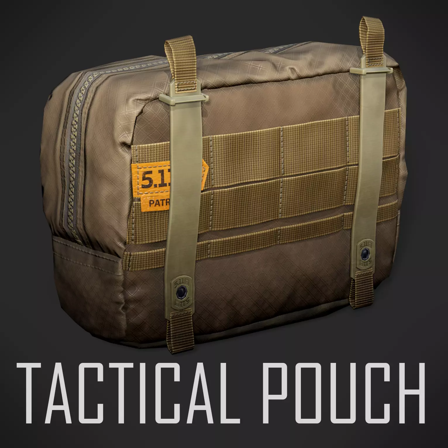 Tactical Pouch Low-poly 3D model_0