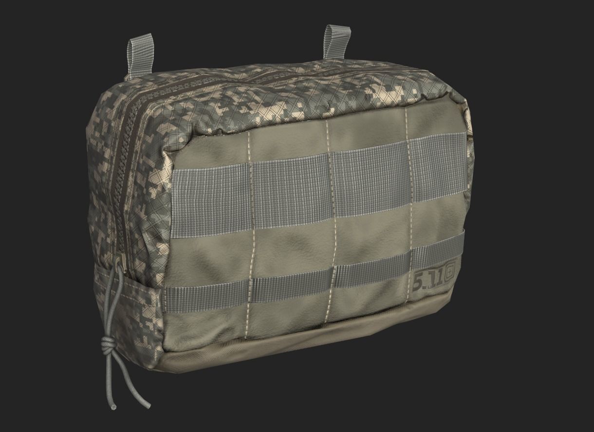Tactical Pouch Low-poly 3D model_22