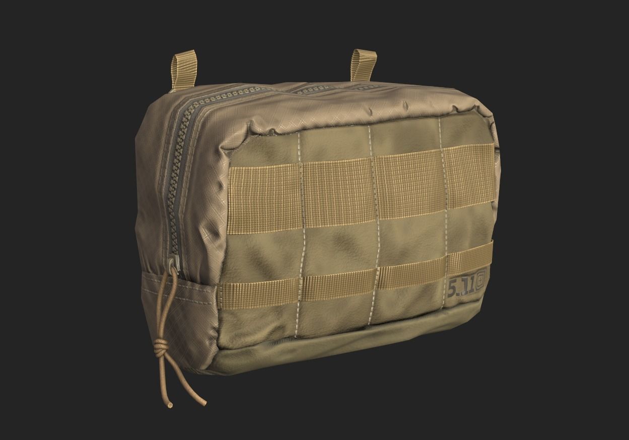 Tactical Pouch Low-poly 3D model_2