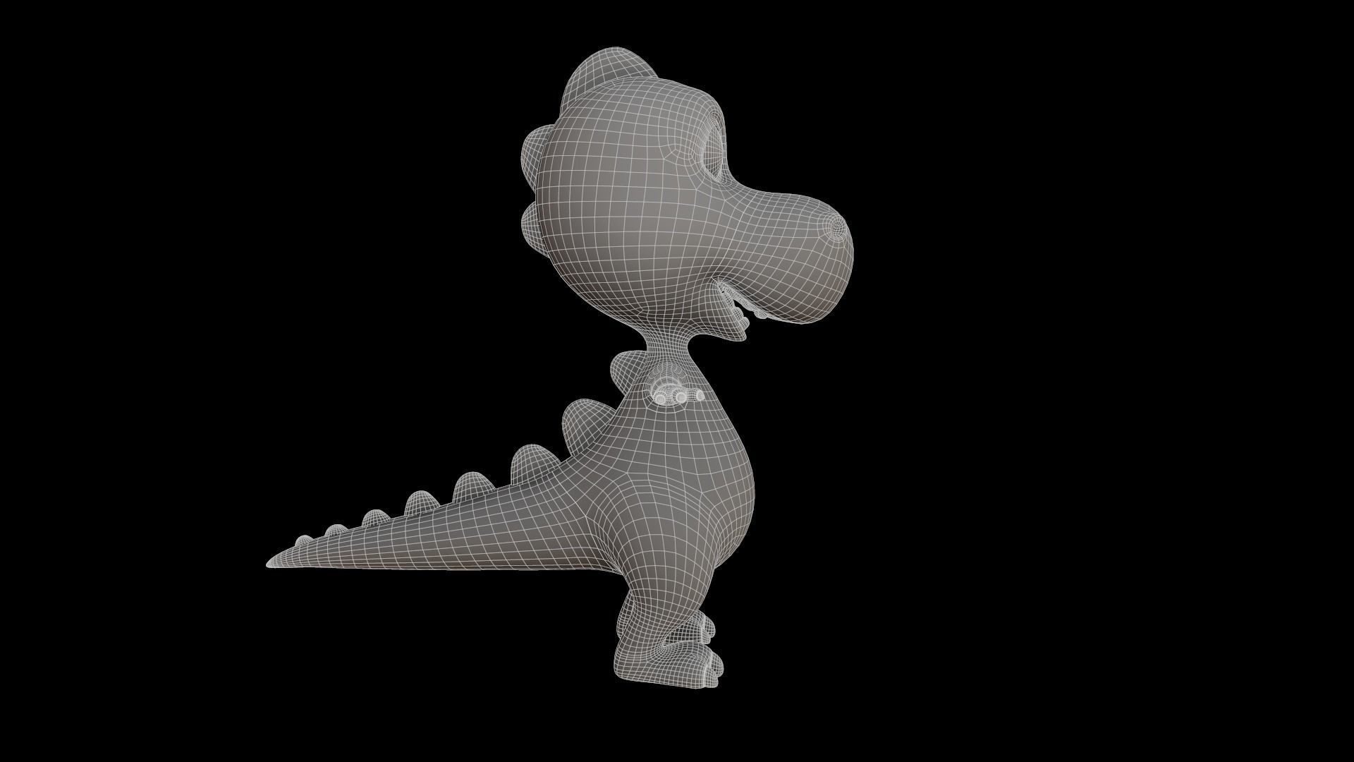 Asset - Cartoons - Animal - Dinosuar - Rig  3D model_14