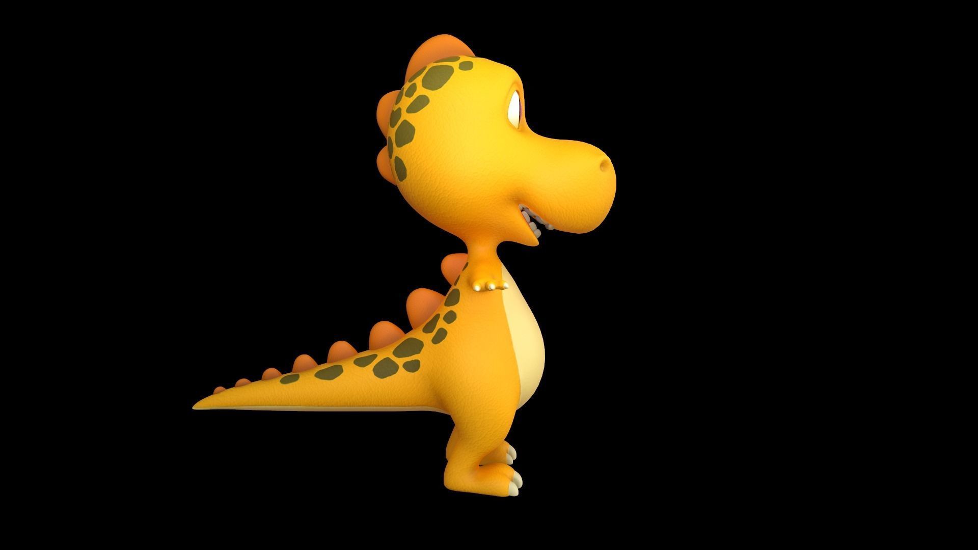 Asset - Cartoons - Animal - Dinosuar - Rig  3D model_4