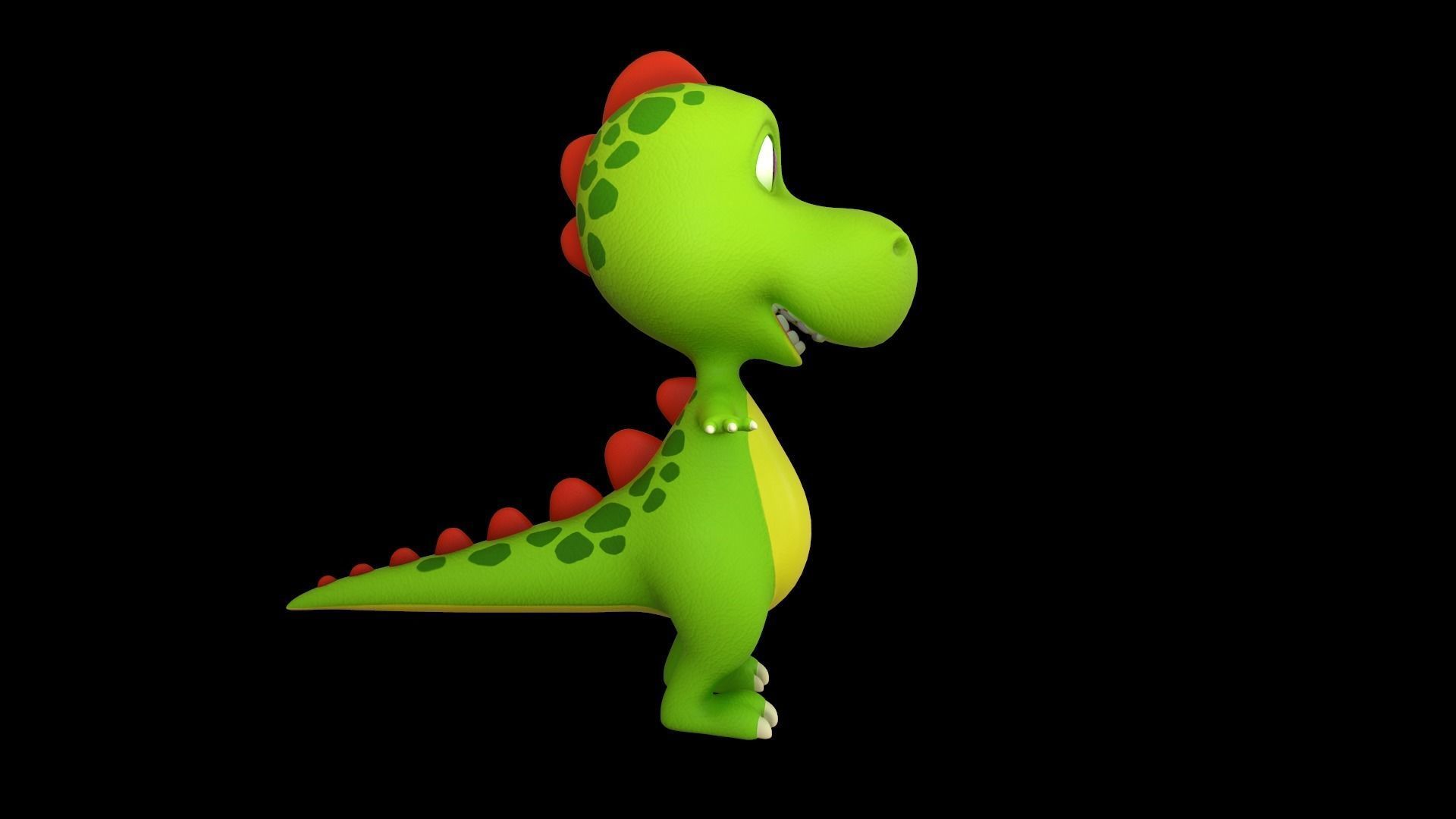 Asset - Cartoons - Animal - Dinosuar - Rig  3D model_9
