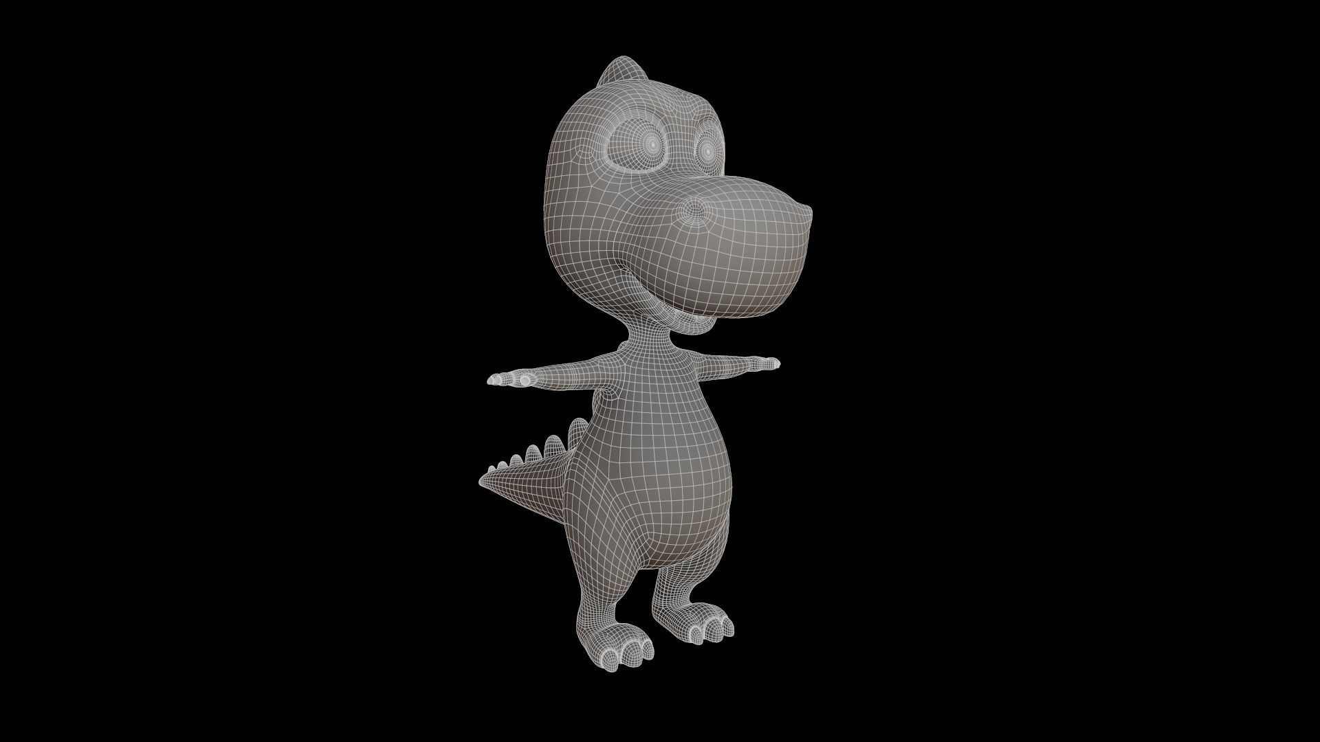 Asset - Cartoons - Animal - Dinosuar - Rig  3D model_13