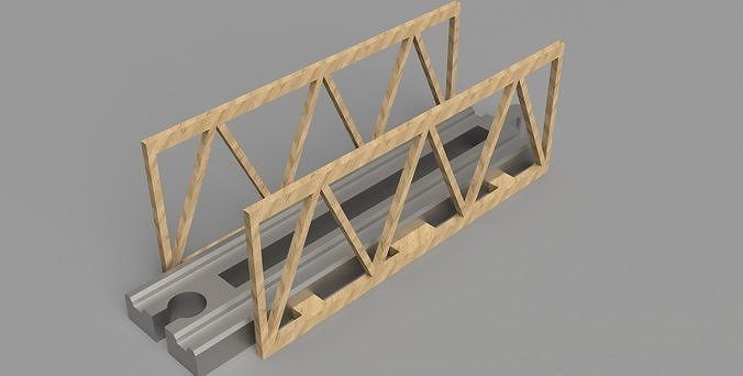 Bridge for wooden train tracks Free 3D print model