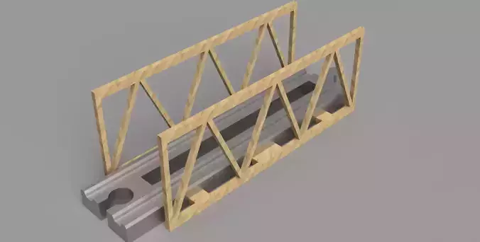 Bridge for wooden train tracks