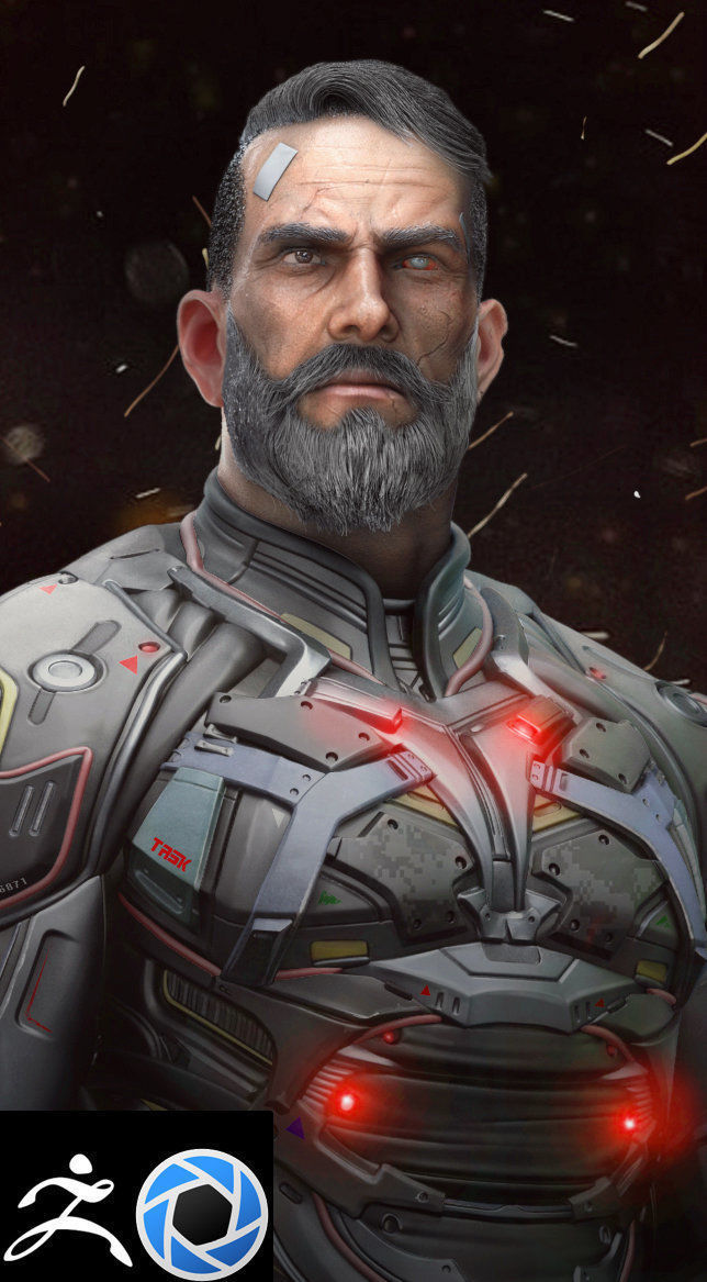 armed soldier stl files 3D model 3D printable CGTrader