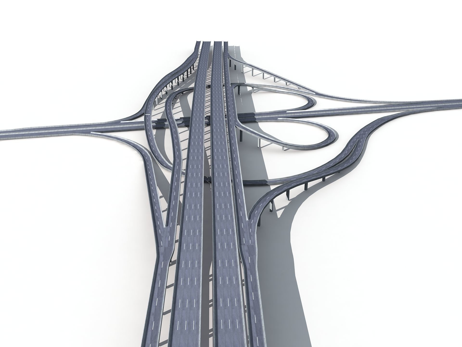 Highway Road Viaduct Flyover-12 3D model_5