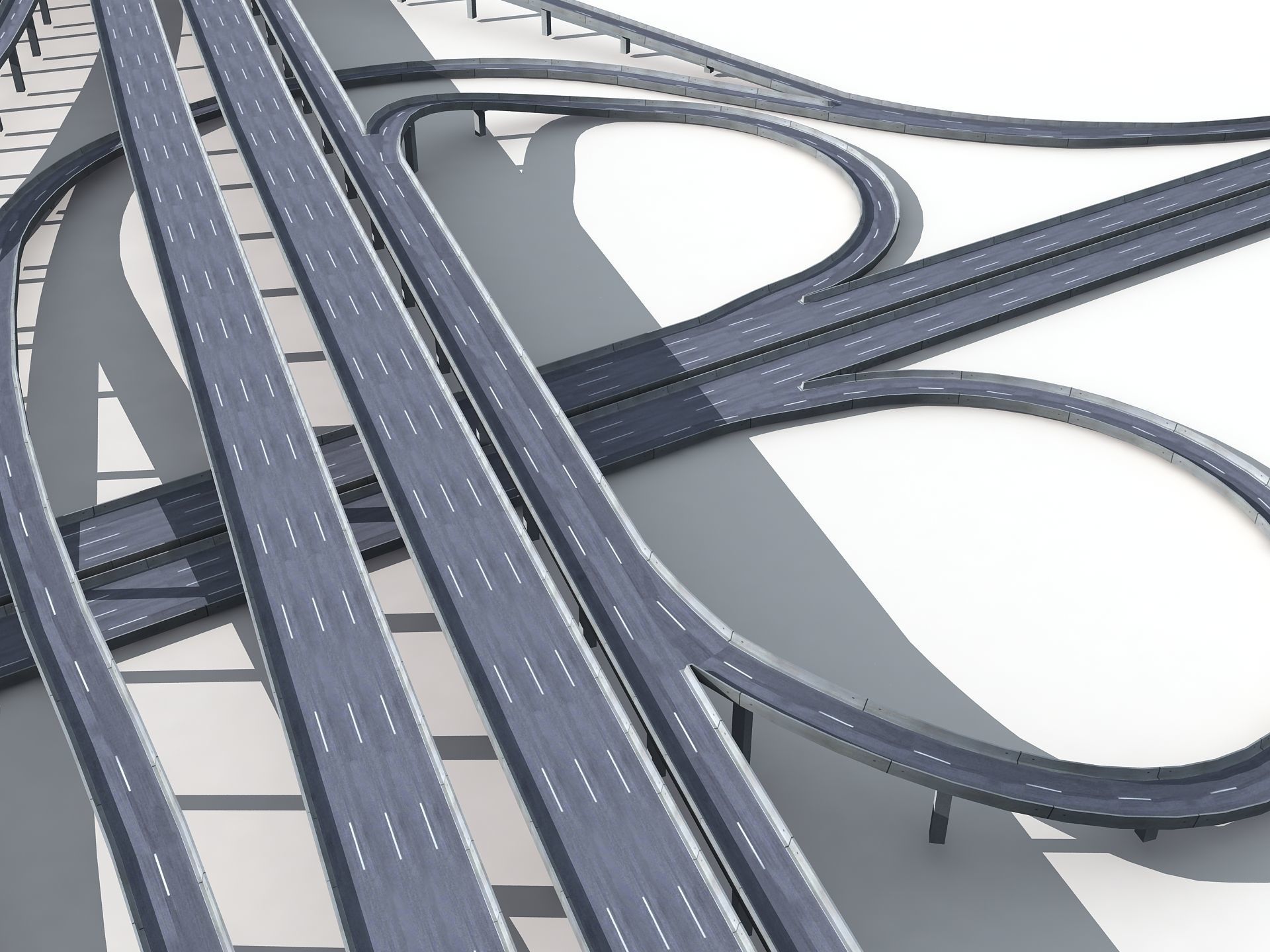Highway Road Viaduct Flyover-12 3D model_15