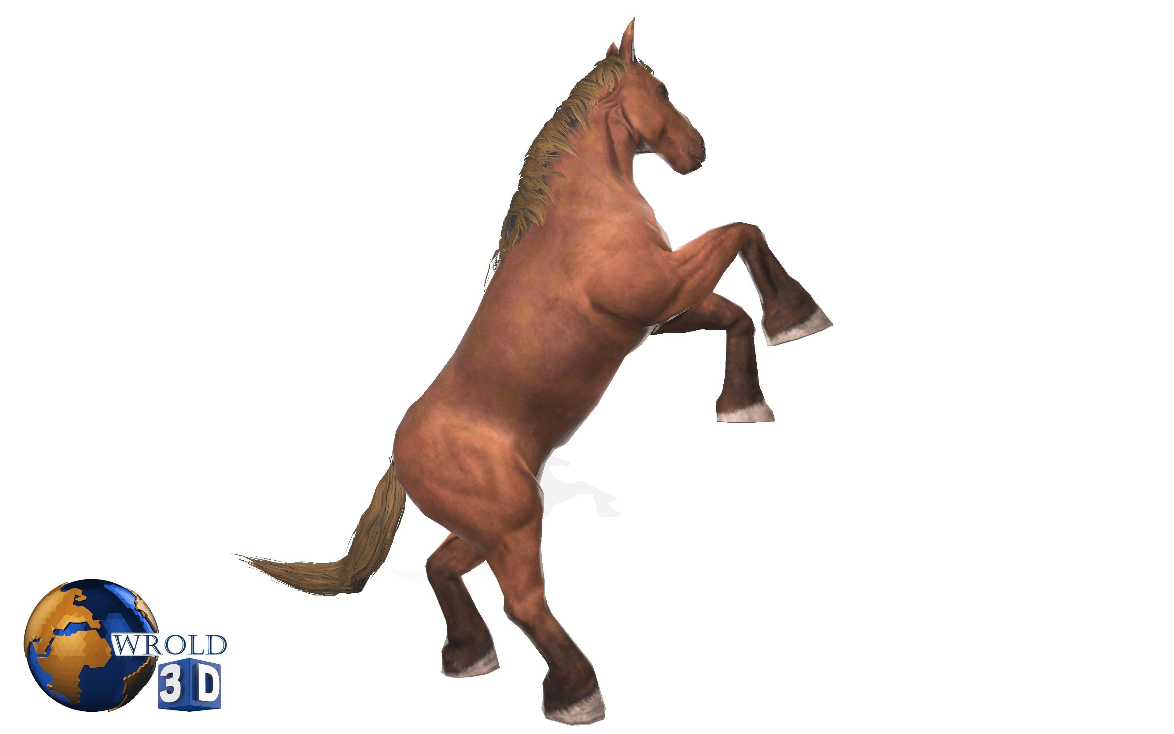 Horse Rigged-Animated Lowpoly 3D Model Collection Pack Low-poly 3D model_6