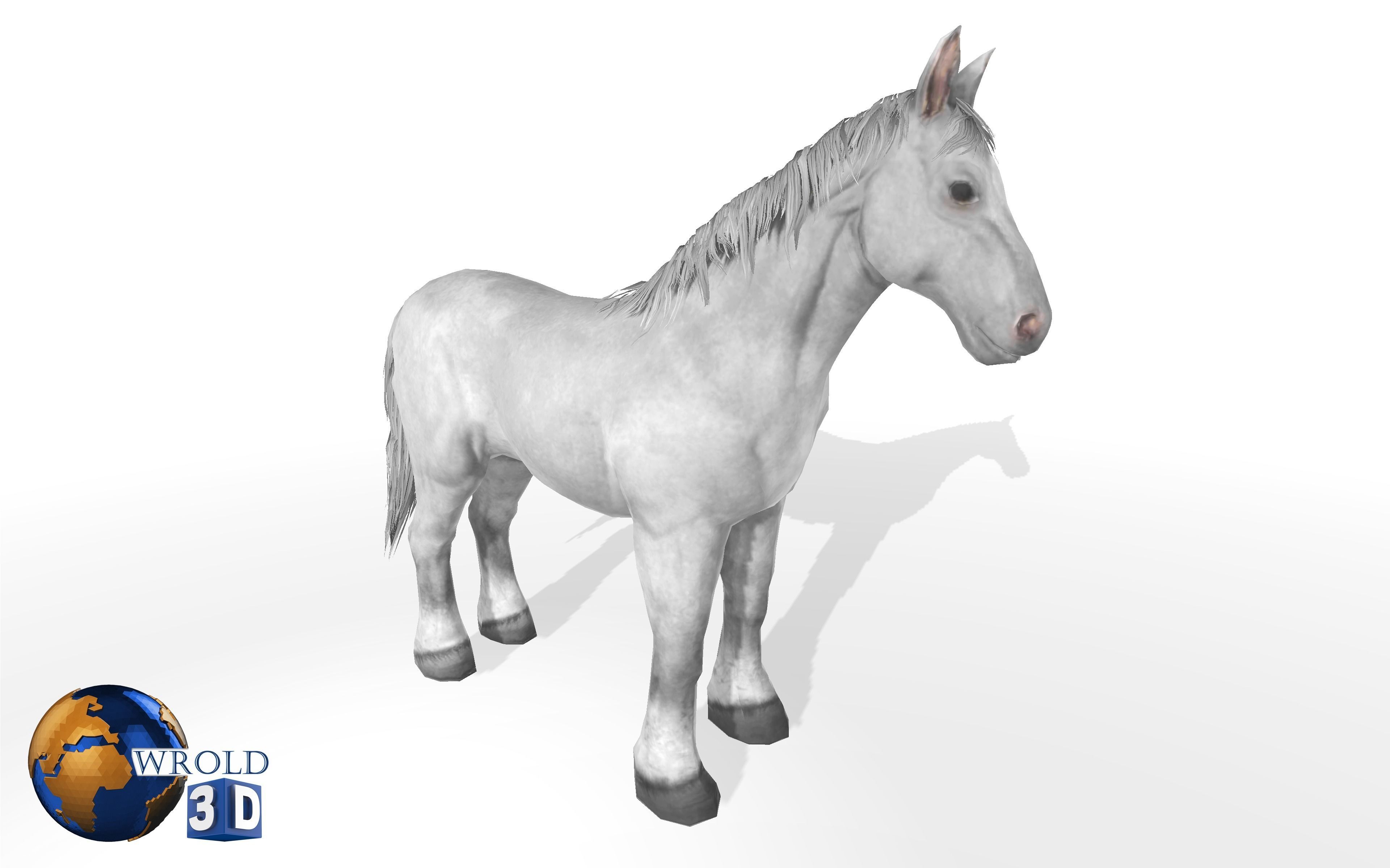 Horse Rigged-Animated Lowpoly 3D Model Collection Pack Low-poly 3D model_2