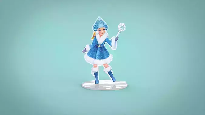 Snow Maiden Low-poly 3D model