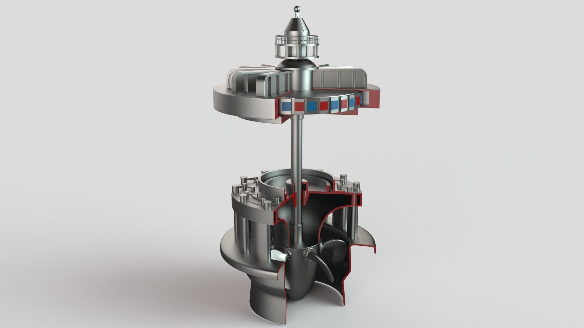 Hydroelectric power station 3D model_1