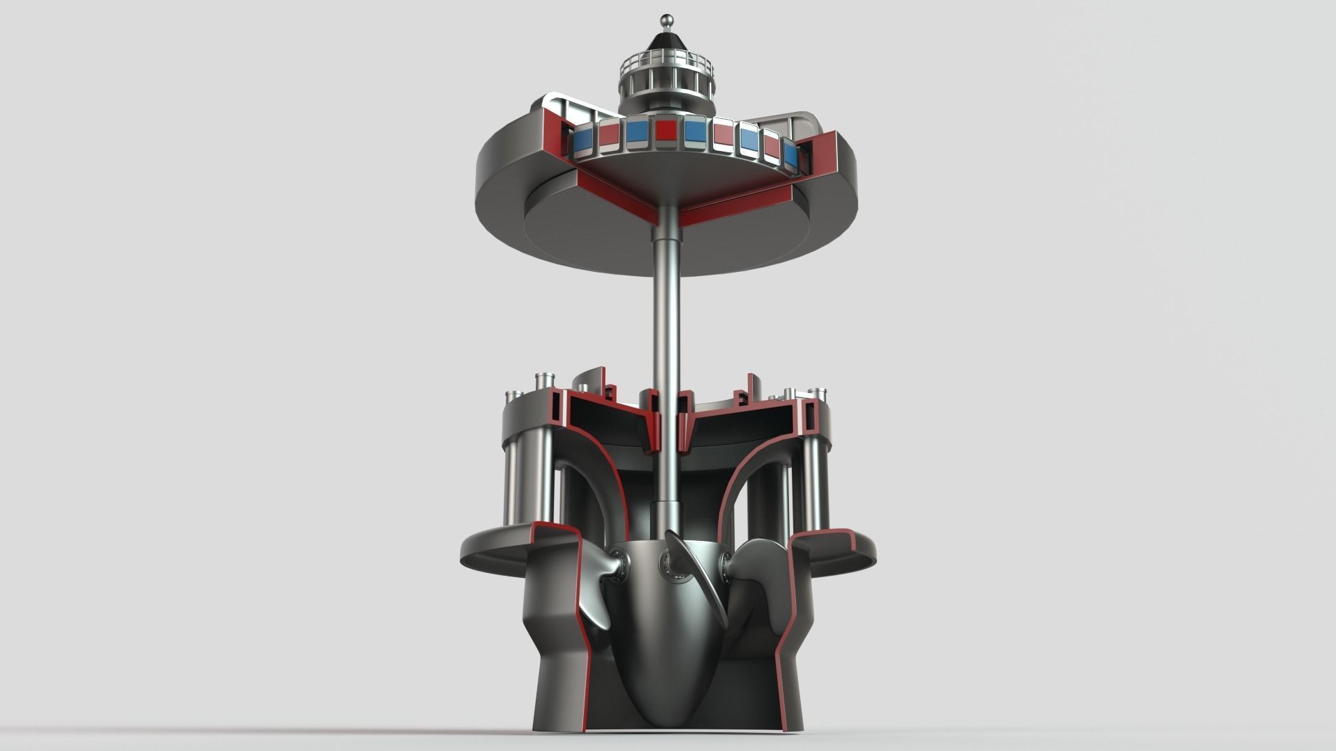 Hydroelectric power station 3D model_6