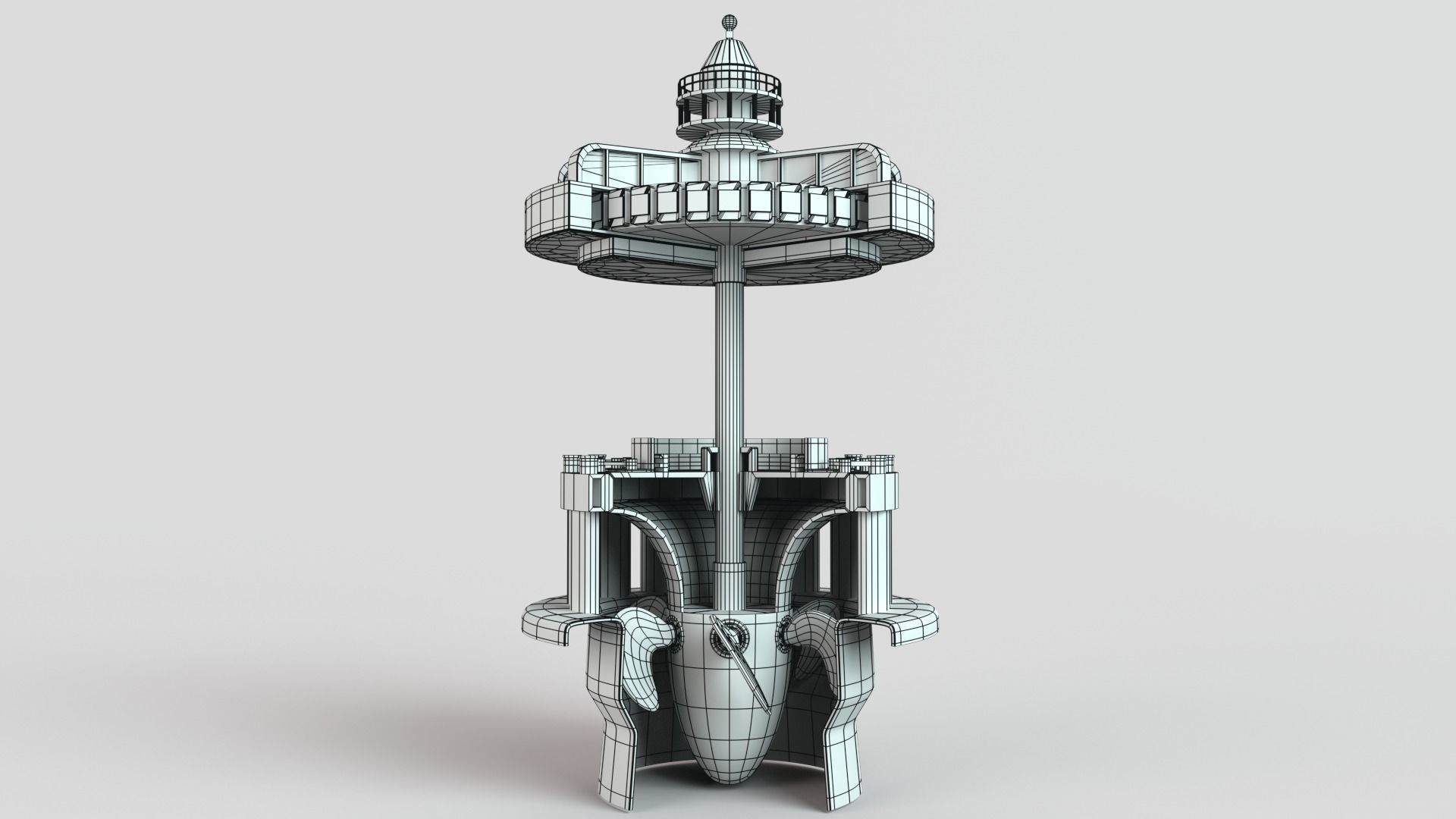 Hydroelectric power station 3D model_7