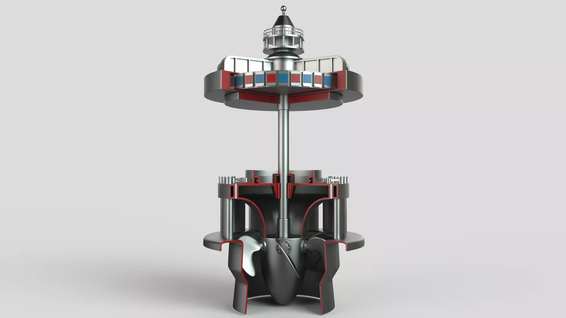 Hydroelectric power station 3D model_0
