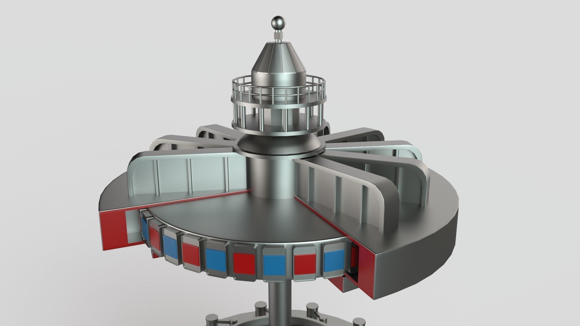 Hydroelectric power station 3D model_3