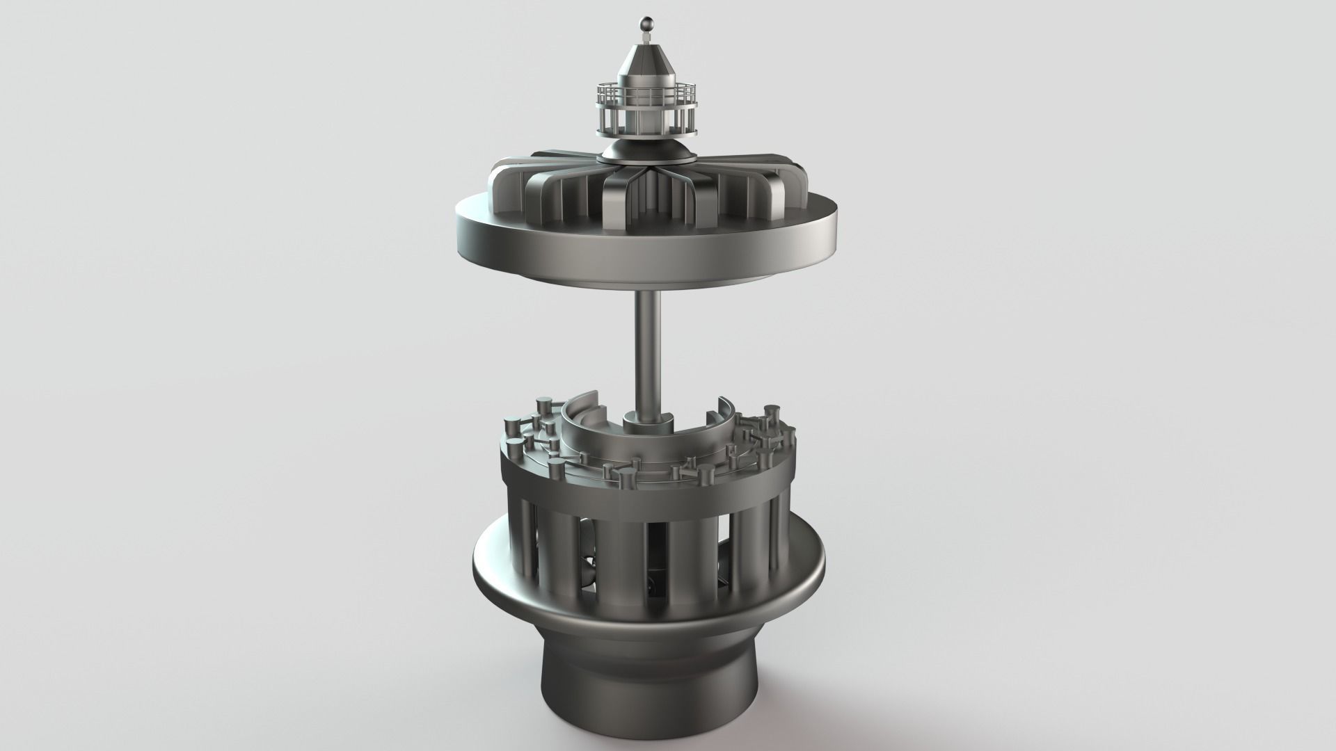 Hydroelectric power station 3D model_5