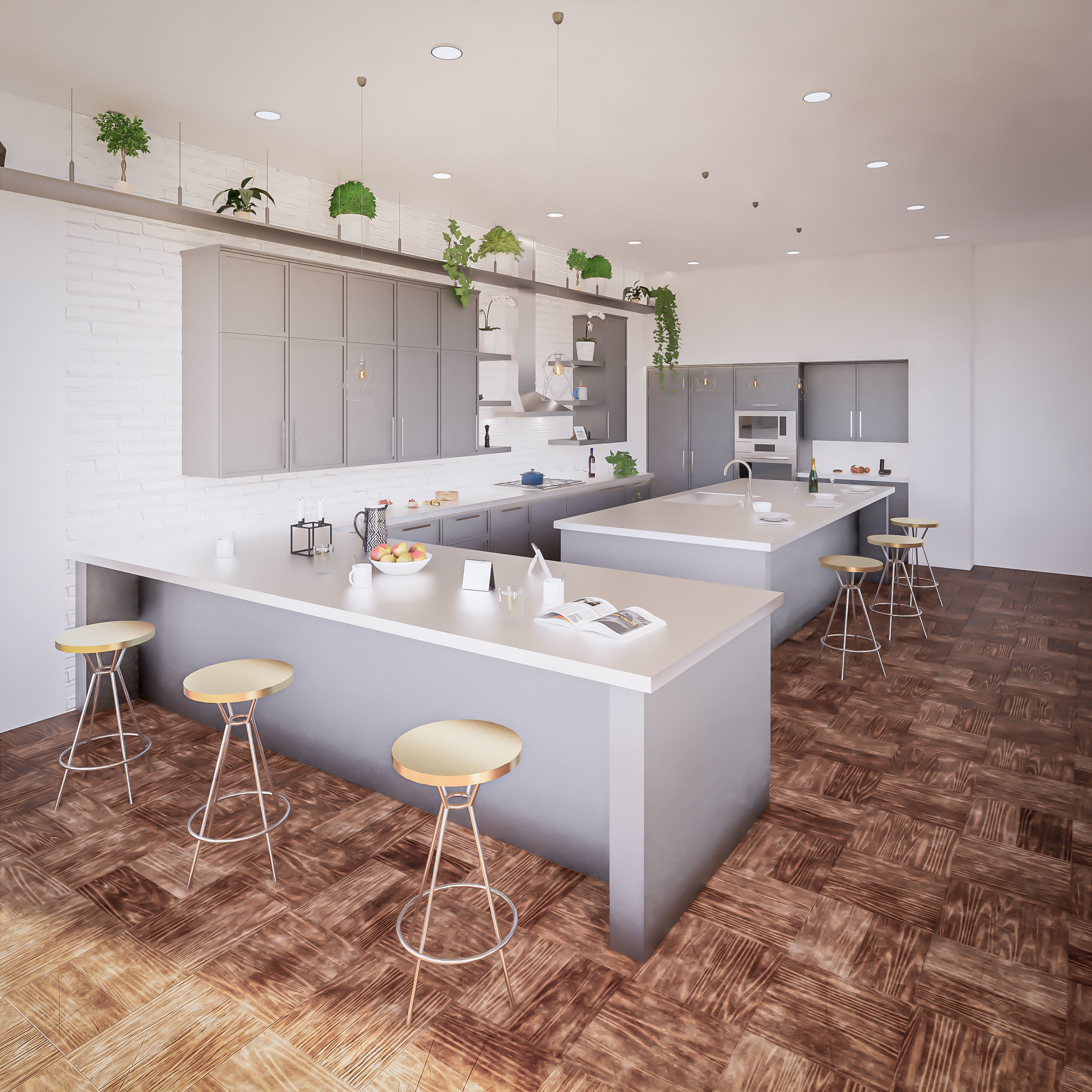 Full Parametric Kitchen Created in Revit 3D model 3 3D model_1