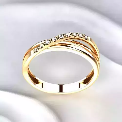 Elegant Lines Gold Ring