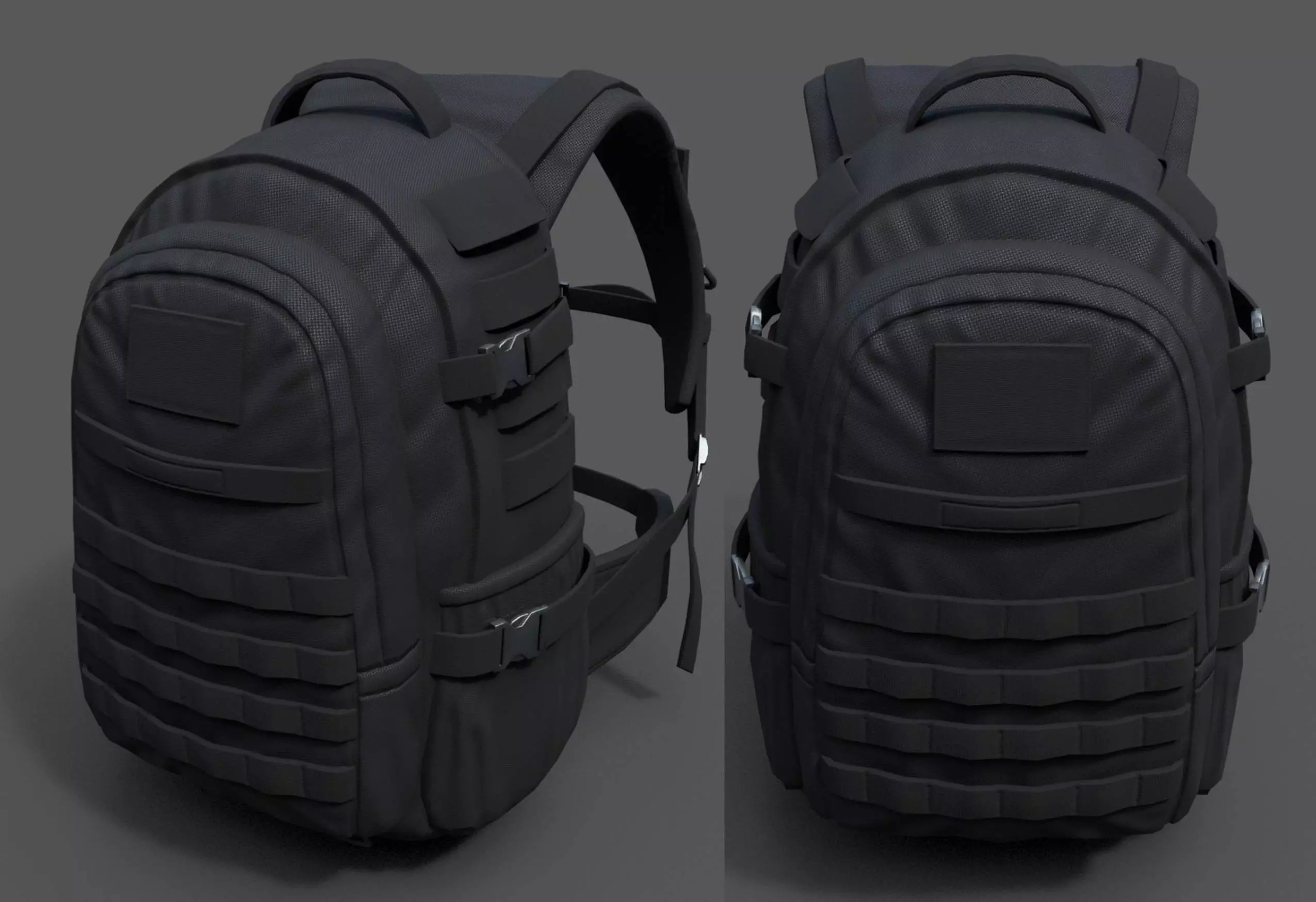Backpack Camping Generic military human bag storqge baggage  Low-poly 3D model_0