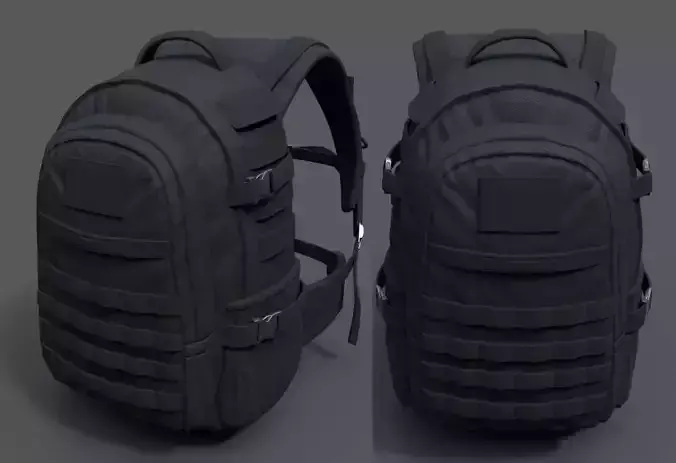 Backpack Camping Generic military human bag storqge baggage  Low-poly 3D model