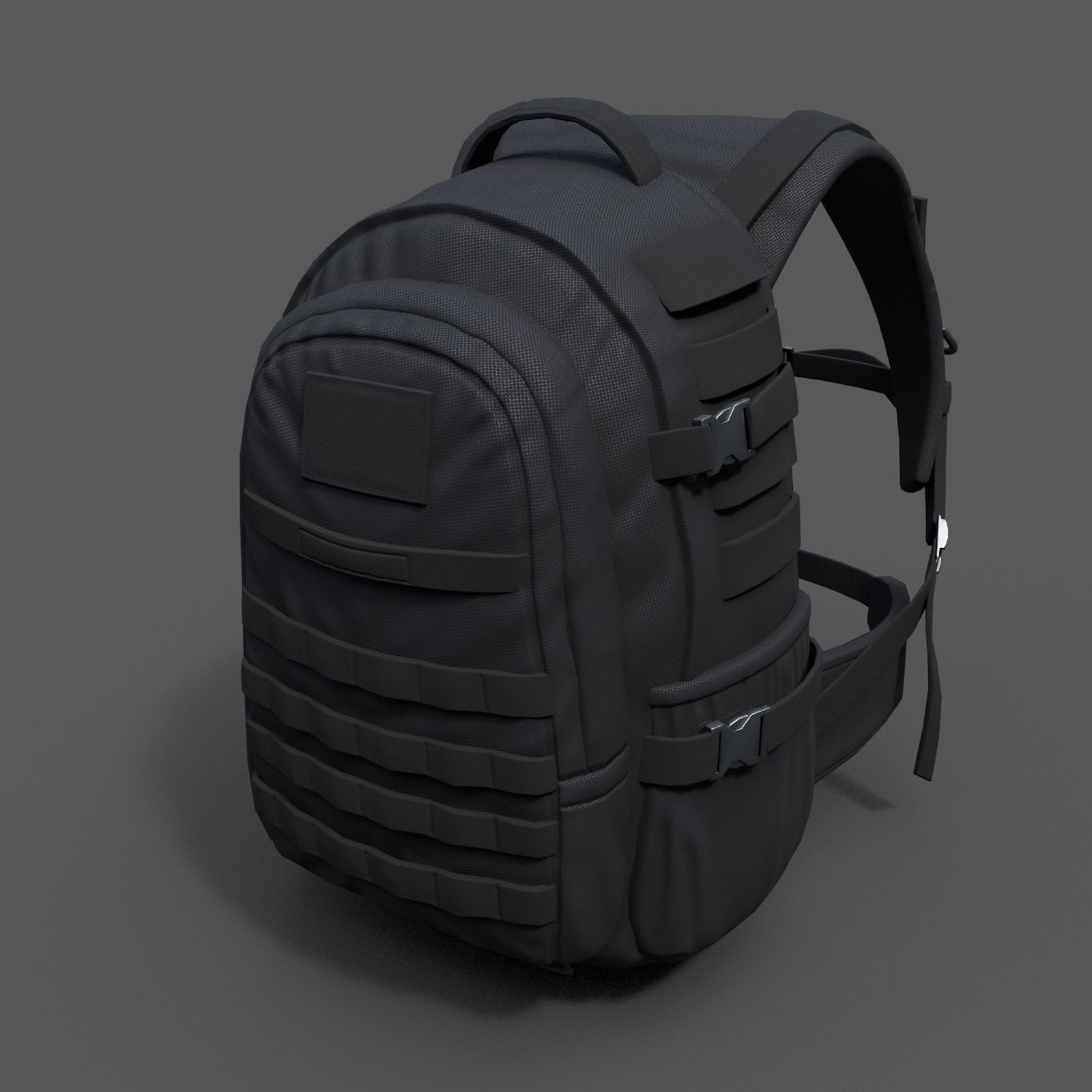 Backpack Camping Generic military human bag storqge baggage  Low-poly 3D model_3