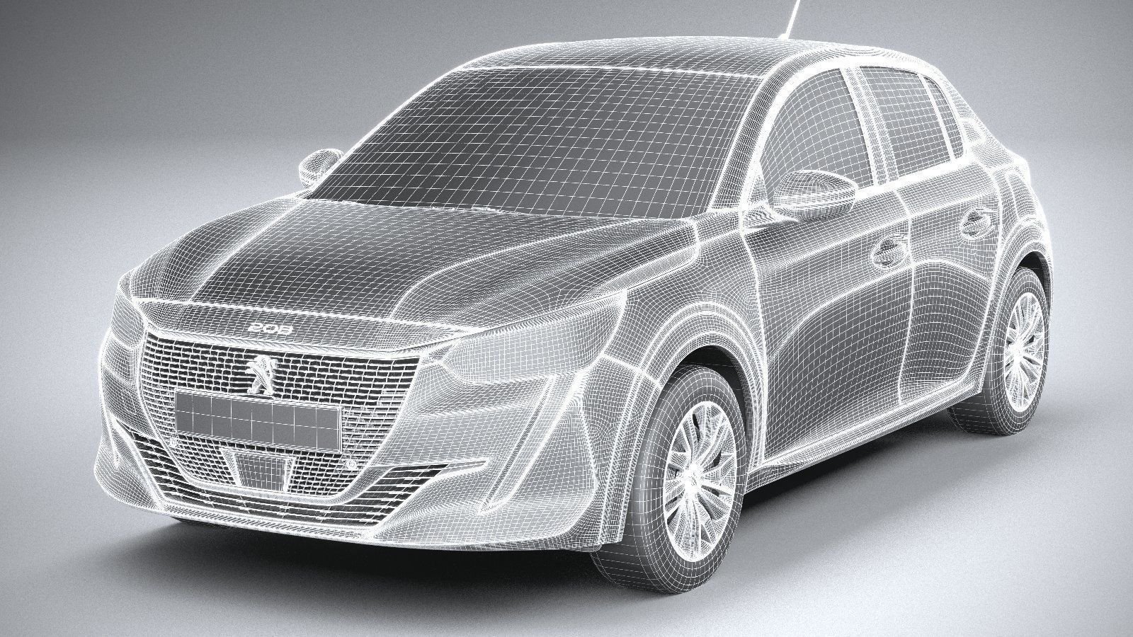 Peugeot 208 basic 2020 3D model_19