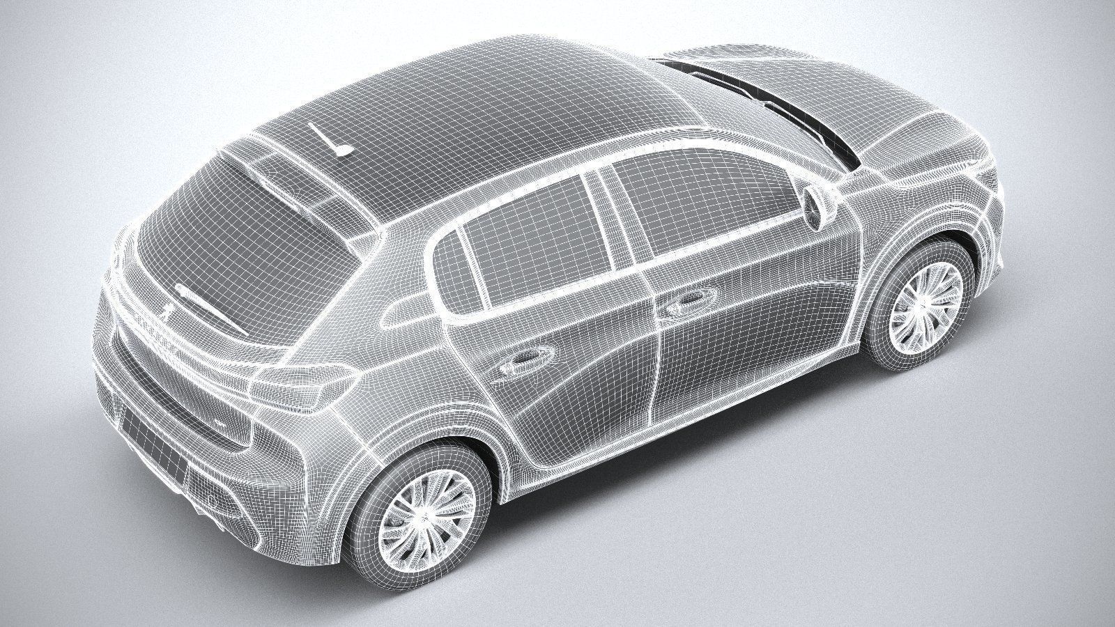 Peugeot 208 basic 2020 3D model_20