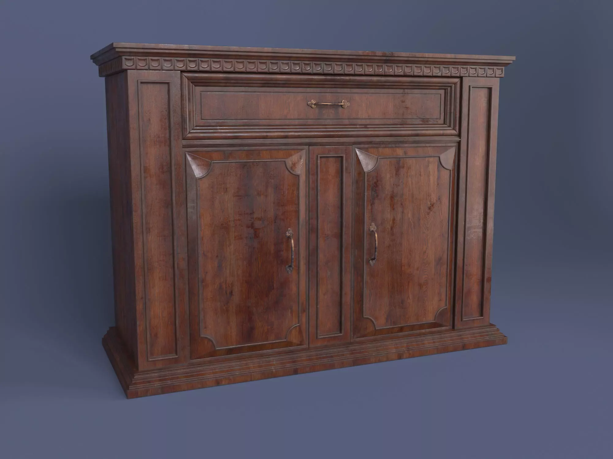 table wooden cabinet Free 3D model