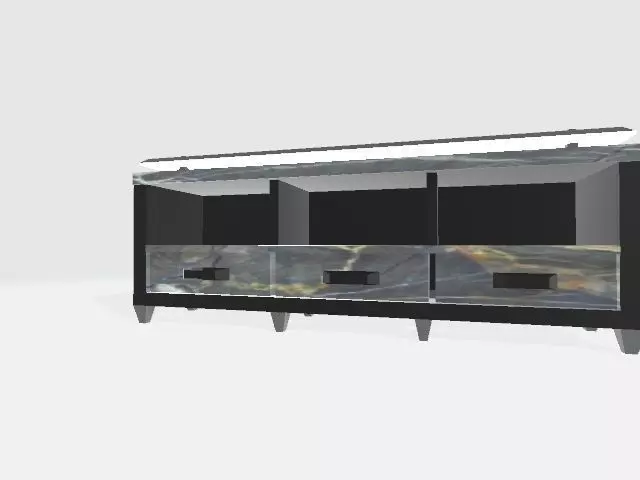 Television Stand with Glass Top Free low-poly 3D model
