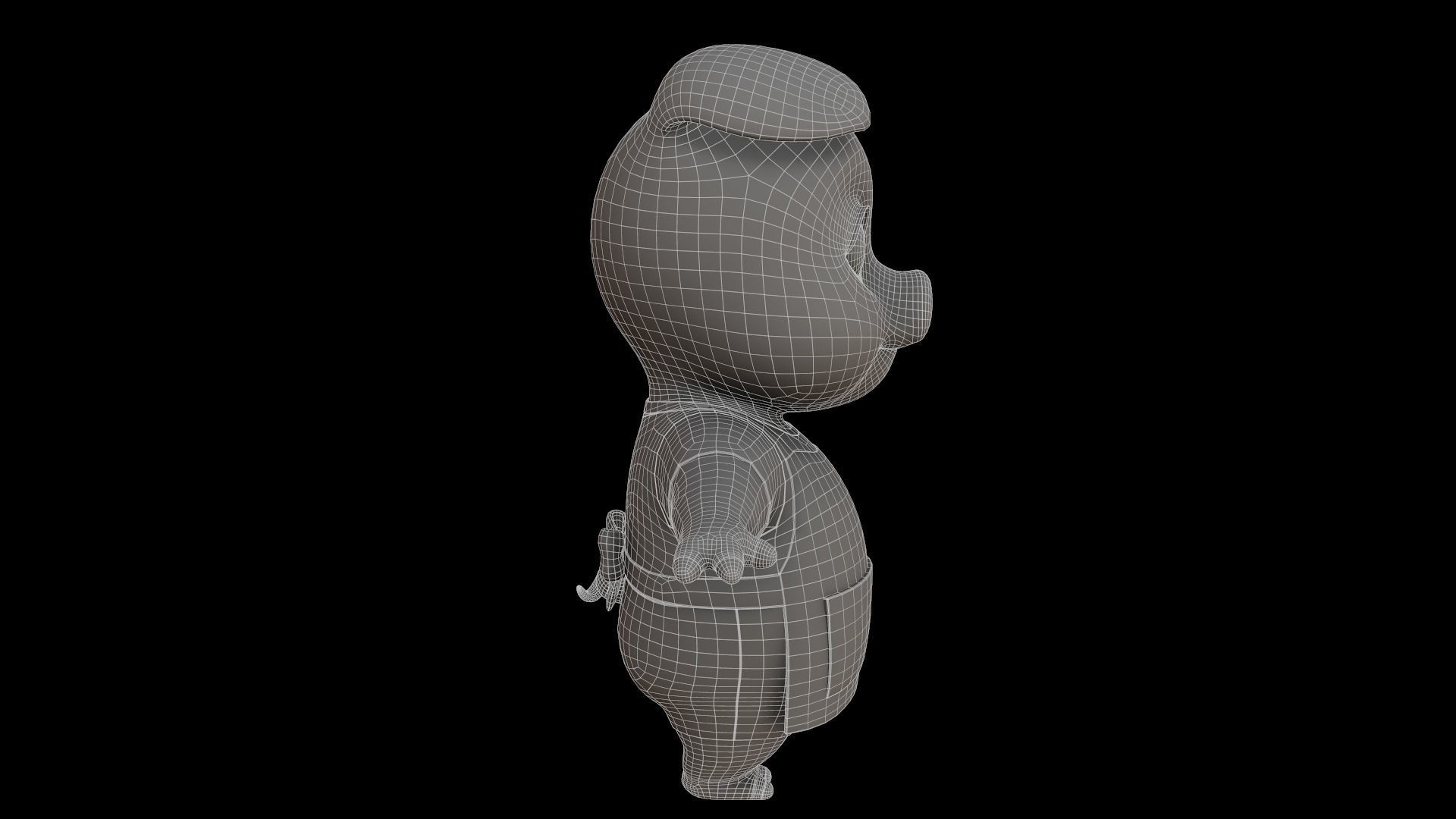 Asset - Cartoons - Animal - Pig - Rig 3D model_9