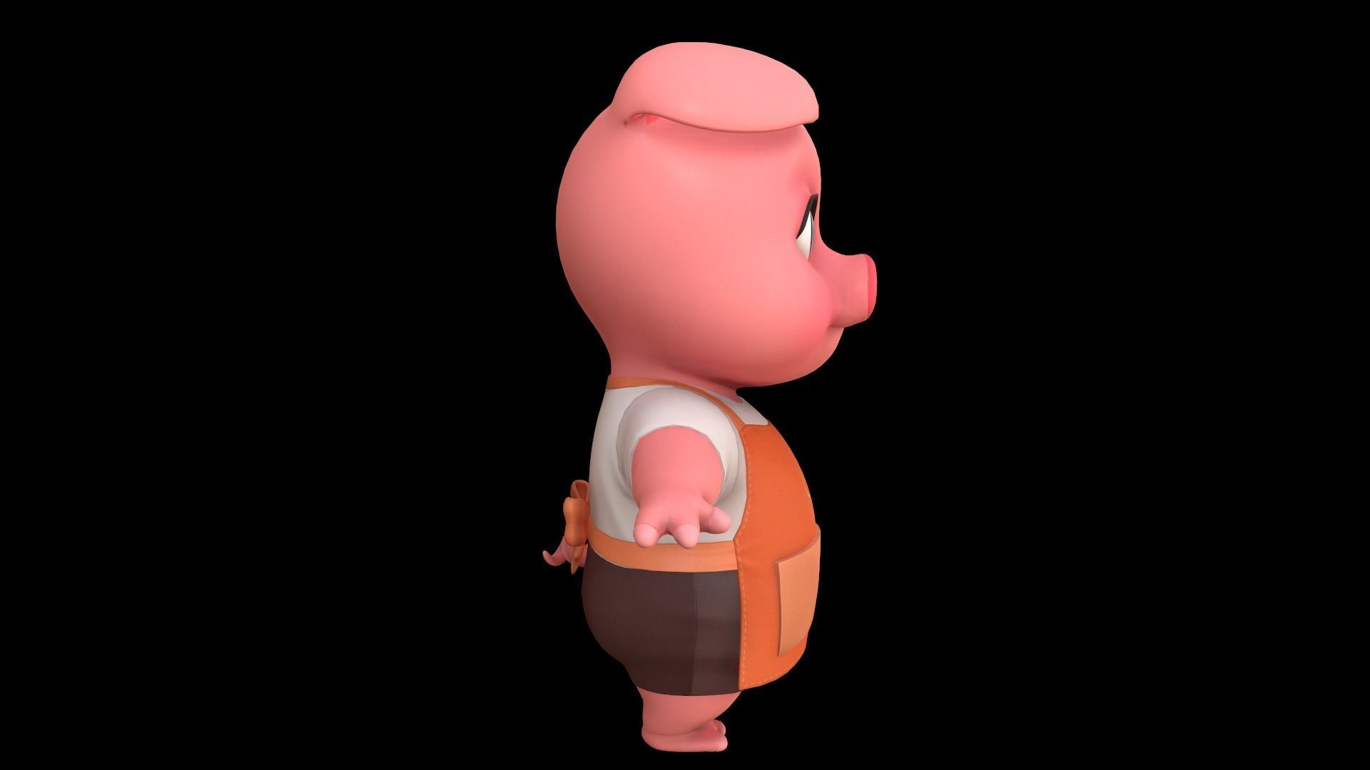 Asset - Cartoons - Animal - Pig - Rig 3D model_4