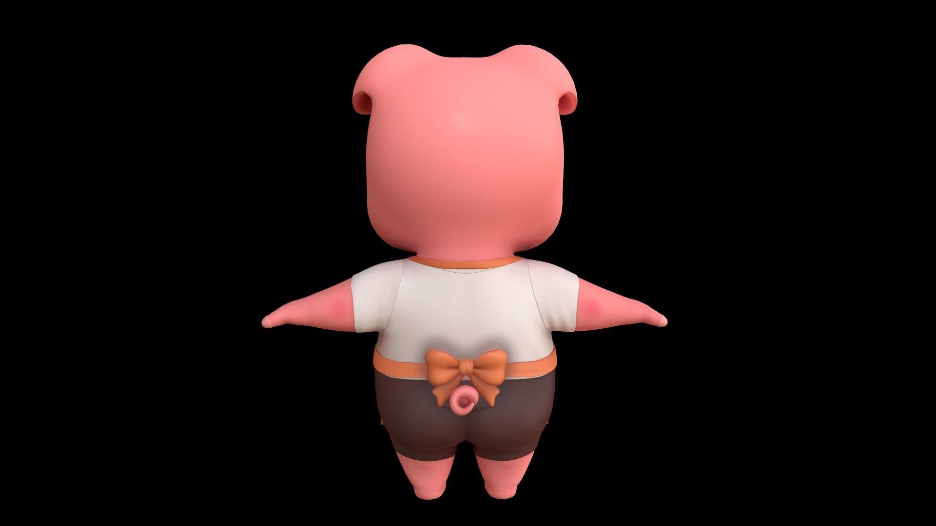 Asset - Cartoons - Animal - Pig - Rig 3D model_5