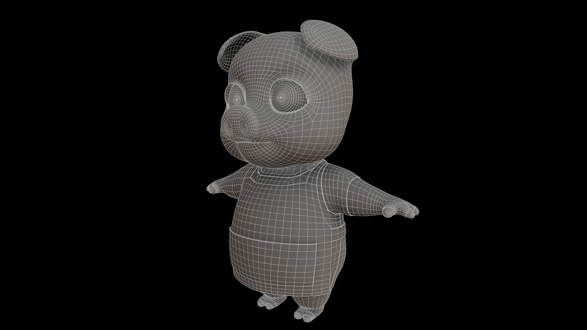 Asset - Cartoons - Animal - Pig - Rig 3D model_11