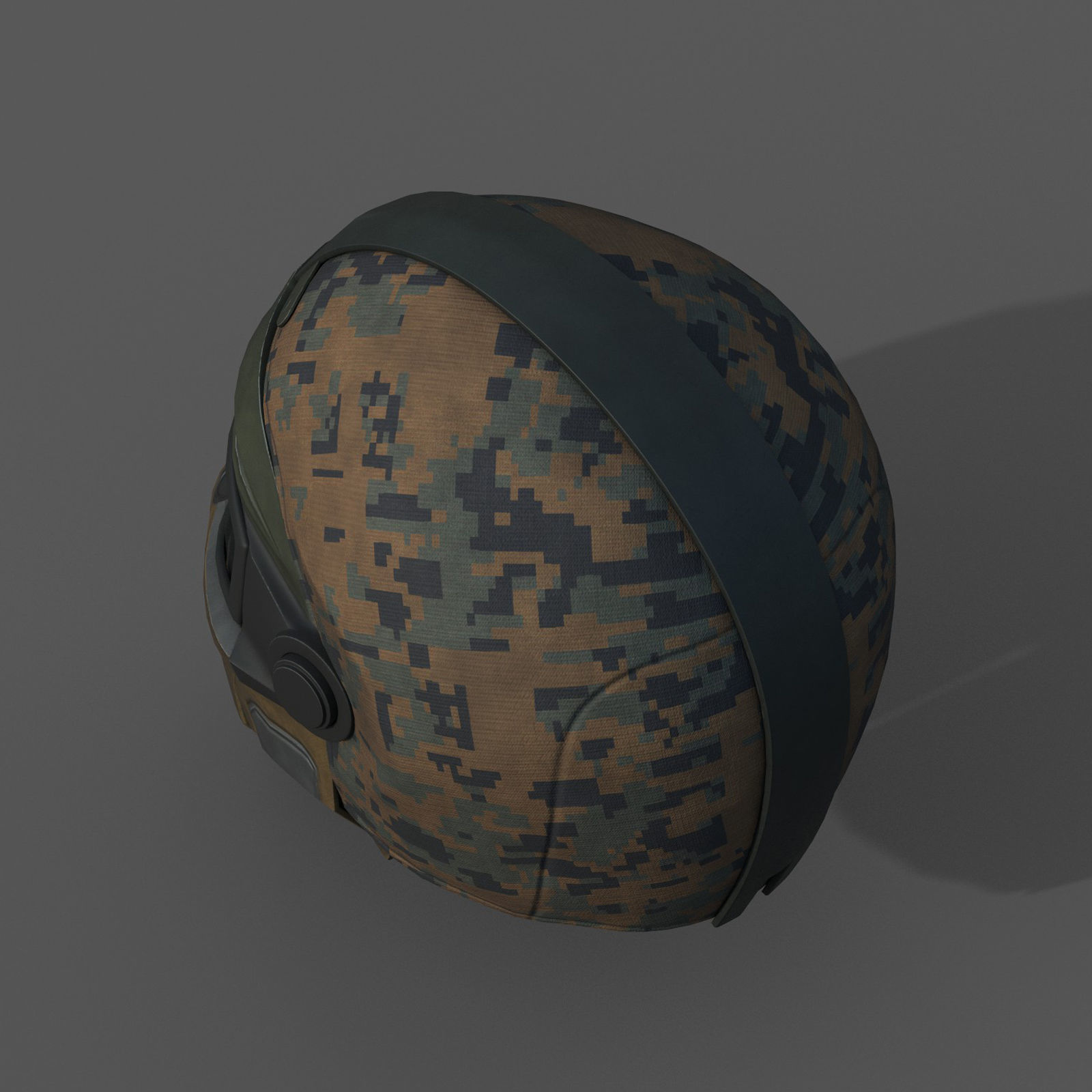 Helmet scifi military combat 3d model low soldier Low-poly 3D model_5