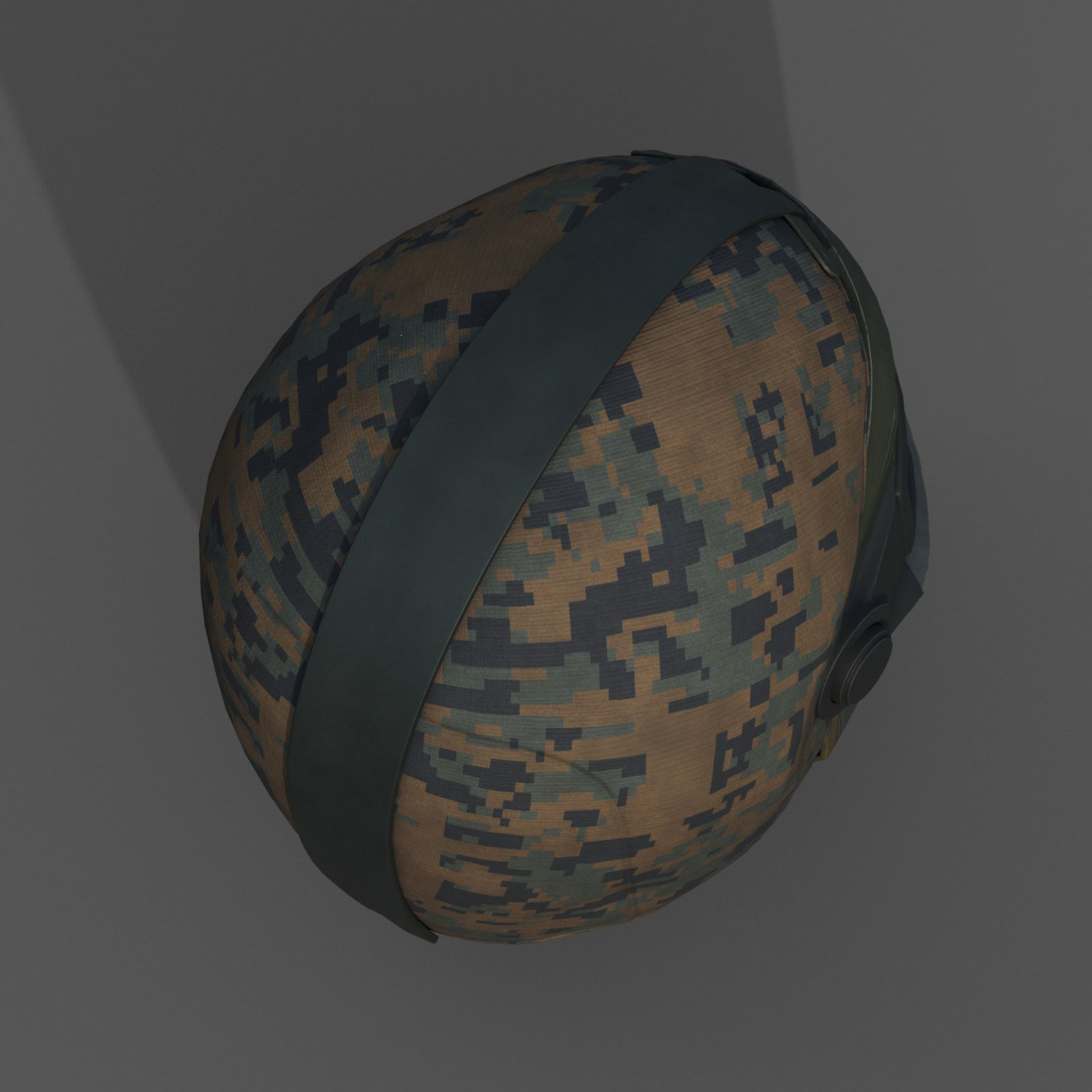 Helmet scifi military combat 3d model low soldier Low-poly 3D model_6