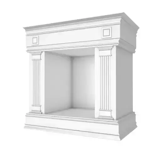 White fireplace