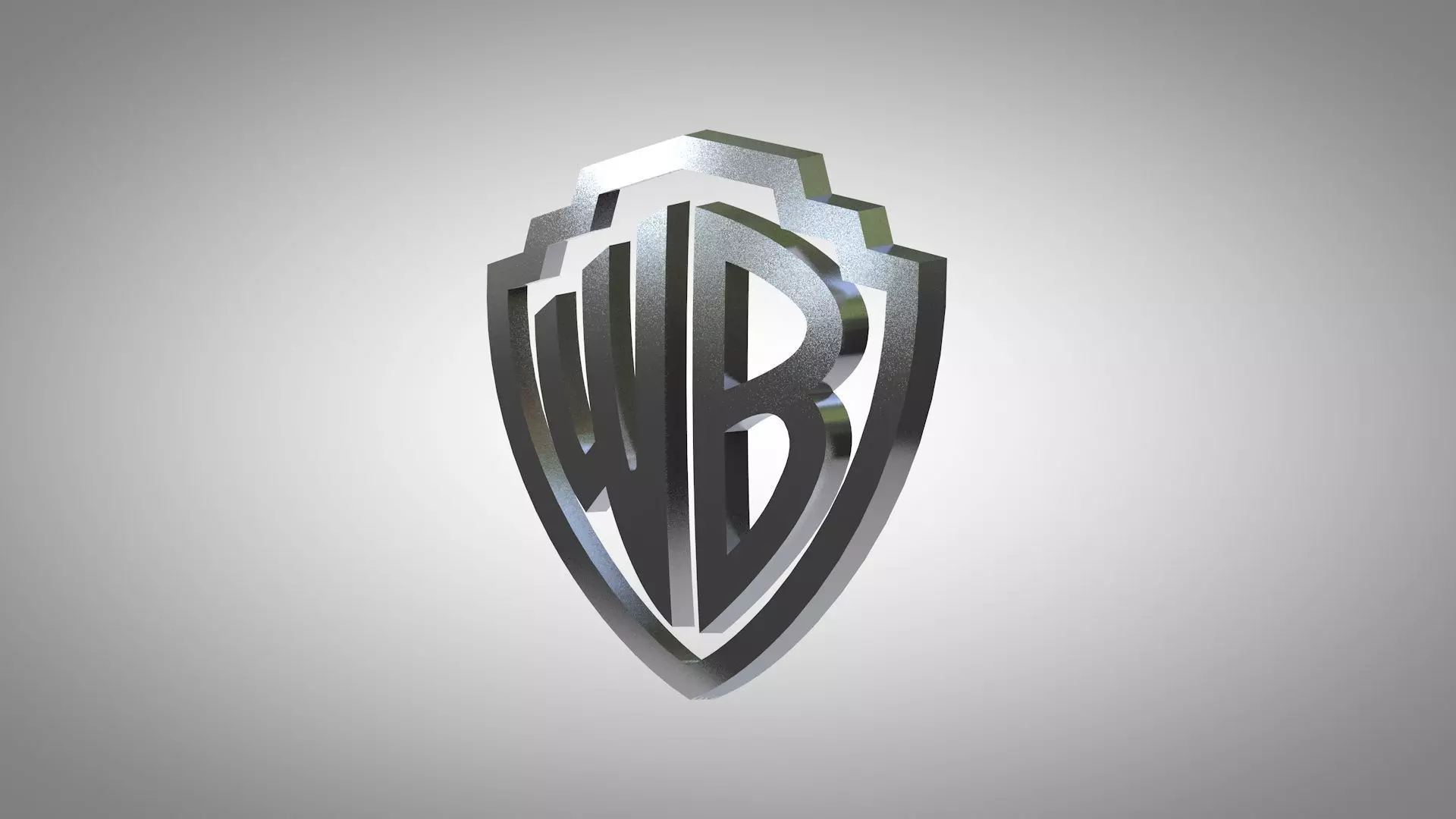 Warner Brothers Logo Low-poly 3D model_0